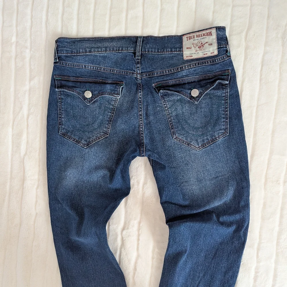 True Religion Rocco Relaxed Skinny Fit Denim Jeans Mens Size 34